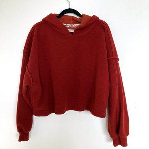 Free People Rusty Red Cozy Soft Pullover Hooded Sweater